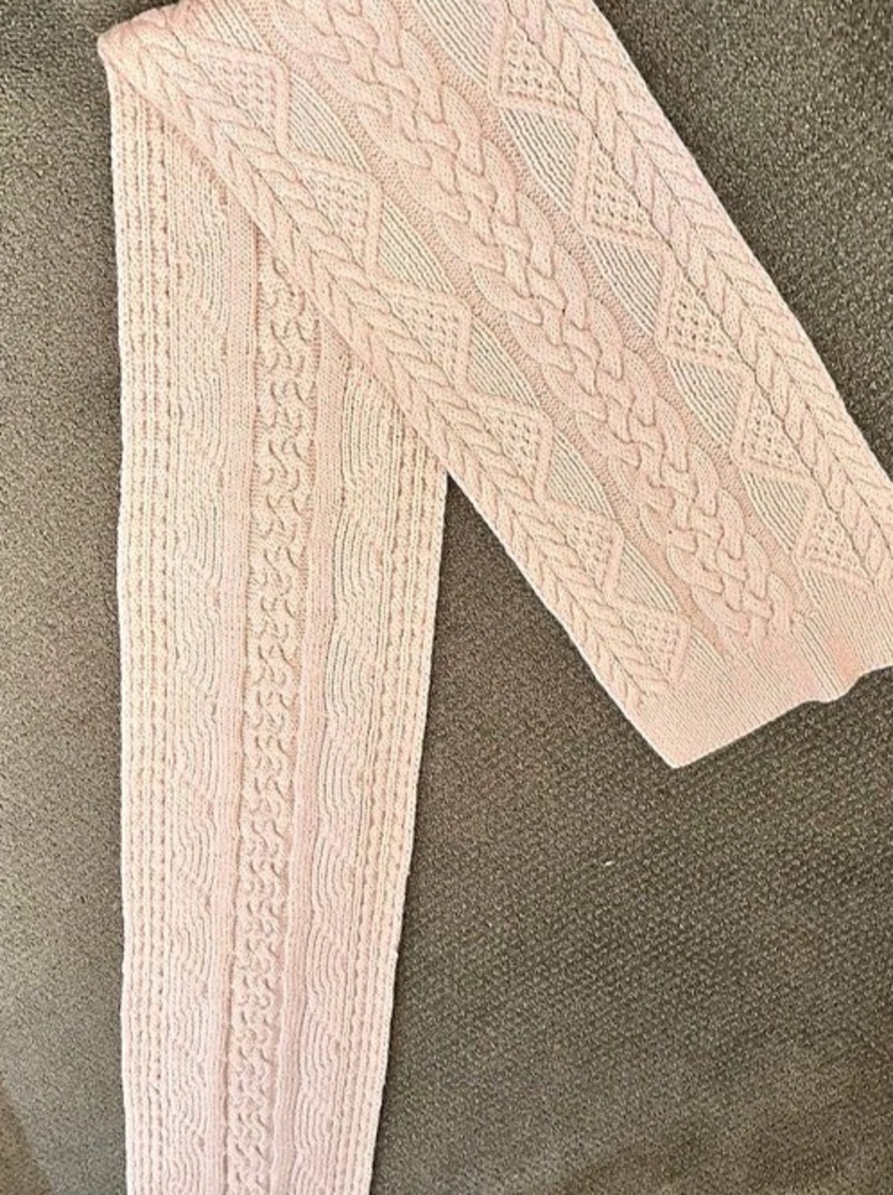 Ralph Lauren Rugby Y2K large Cable Knit Scarf in cream 100% wool Like New